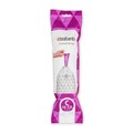Set 20 saci de gunoi, Brabantia, PerfectFit, marimea C, 10-12 L, nailon, alb
