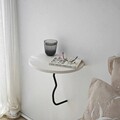 Raft de perete, Neostill, Leo, 35x35 cm, Lemn masiv, Alb/Negru
