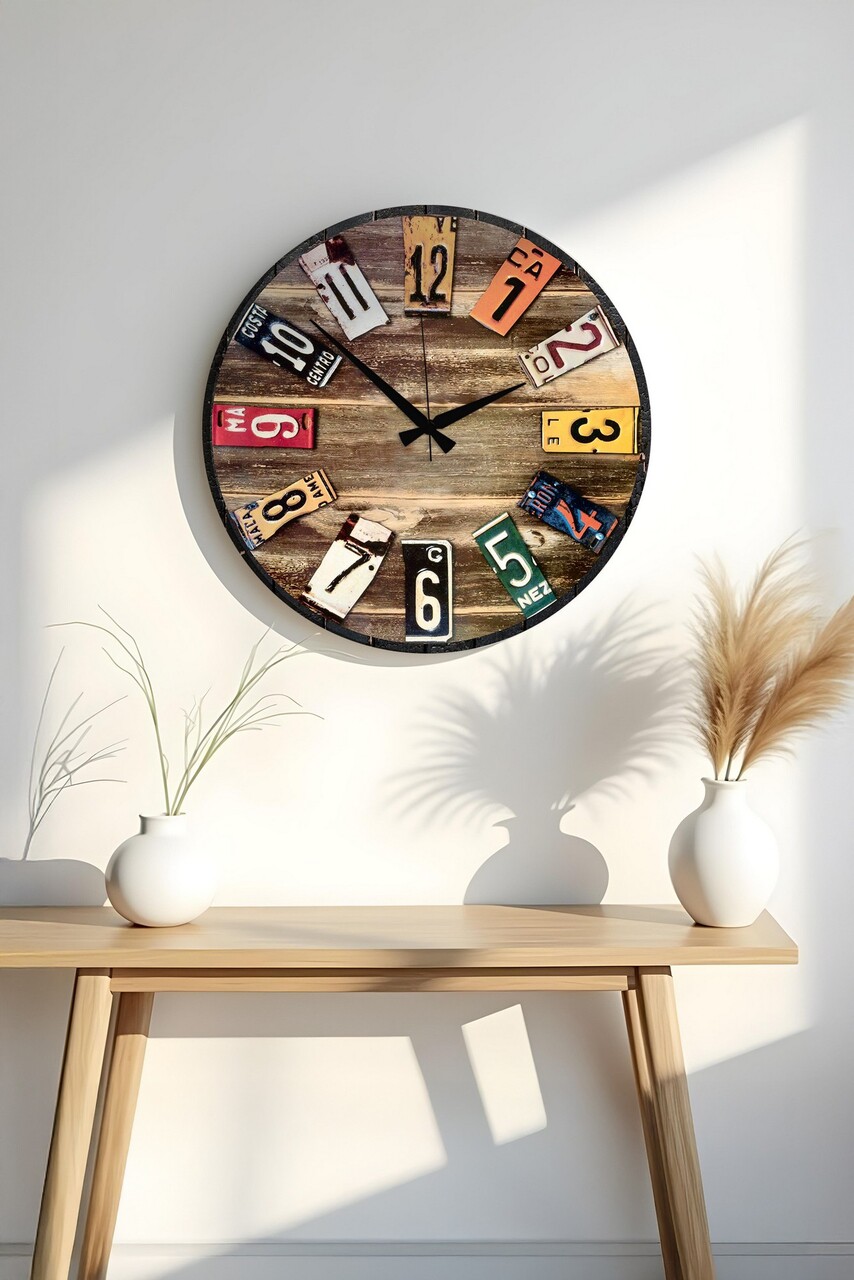 Ceas de perete Huhuas00008 Dimensiune: 50 x 50 cm (1 bucată) Multicolor