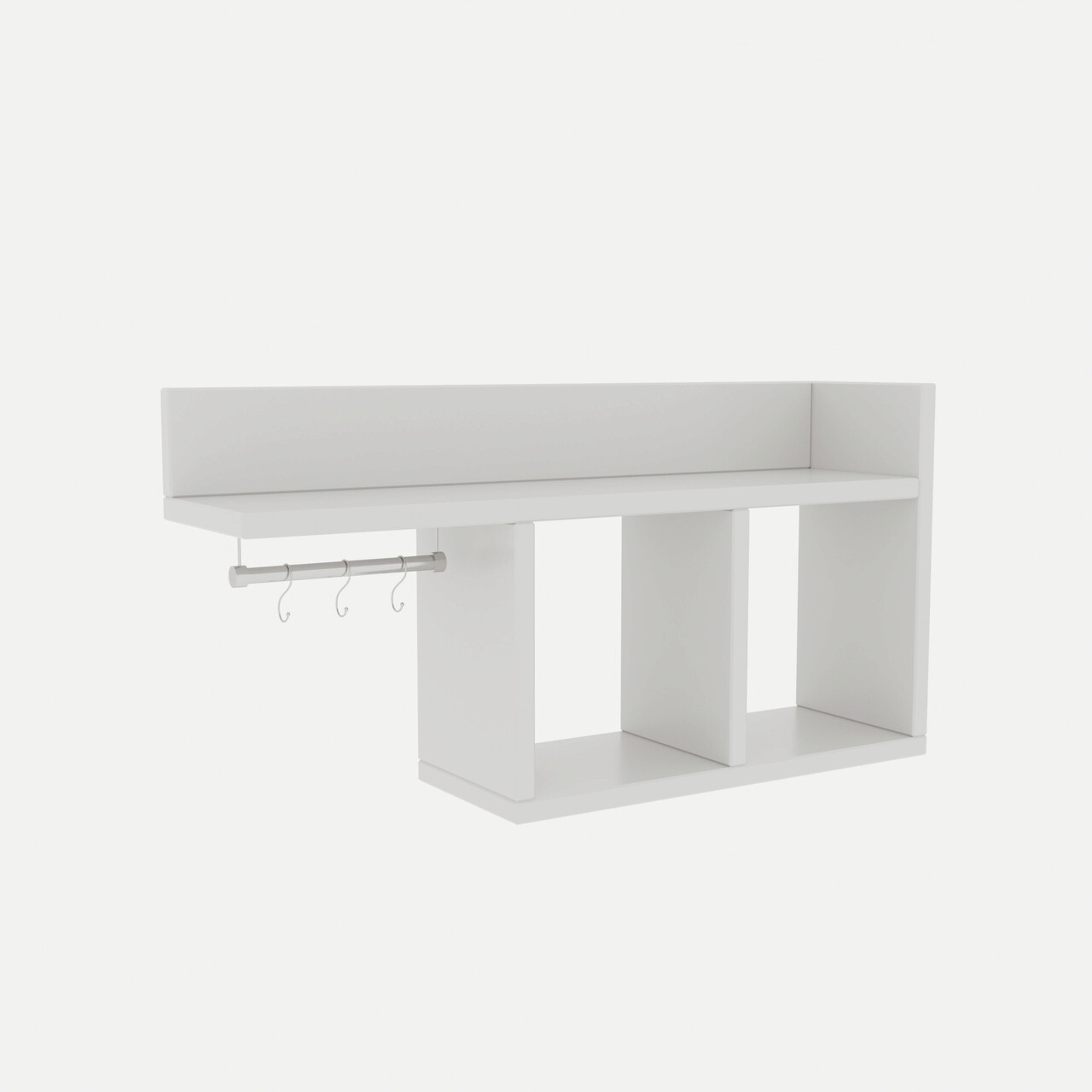 Raft de perete, Kalune Design, Pare, 72x37x18 cm, Alb - 1 | YEO