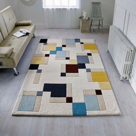 Covor Illusion Abstract Blue/Ochre 160×230 cm Flair Rugs imagine 2022 by aka-home.ro