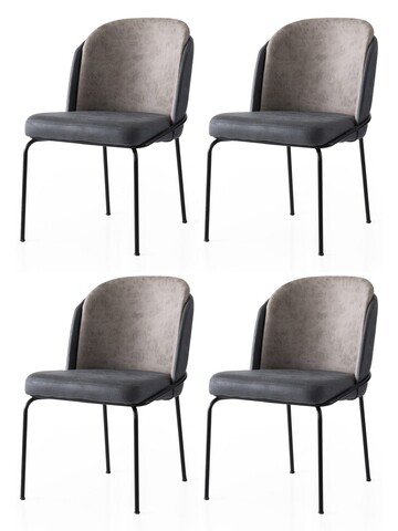 Set scaune 4 piese, Nmobb, Dore, Aur / Antracit
