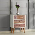Comoda Liza, Kalune Design, 50x35x68 cm, alb/natural