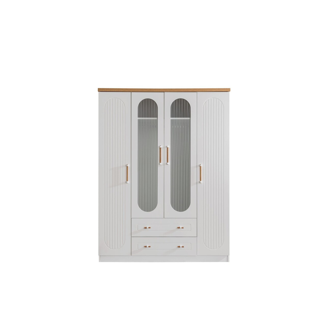 Dulap pentru haine, Hanah Home, Vita Bohem, 152x200x60 cm, PAL, Alb - view 3