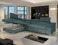 Coltar extensibil stanga 4 locuri ELTAP, LT-38MAN, Eridano, 275x202x88 cm, lemn/poliester, verde