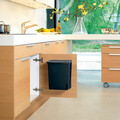 Cos de gunoi pentru dulap, Brabantia, Black, 10 L, 21.2x25.7x33 cm, otel, negru
