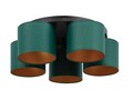 Plafoniera ELTAP, Vespillo, 58x18 cm, 5xE27, 15W, otel/PVC, verde/auriu