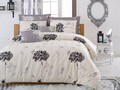 Lenjerie de pat dubla King Quilt(EU) Efil, Eponj Home, 3 piese, 240x220 cm, amestec bumbac, bej/gri