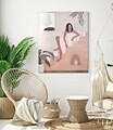 Tablou decorativ Lady -A, Mauro Ferretti, 80x100 cm, lemn pin/canvas pictat manual