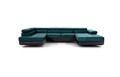 Coltar extensibil stanga 6 locuri ELTAP, Rod-67, Rodrigo, 345x202x90 cm, lemn/poliester, verde/gri inchis