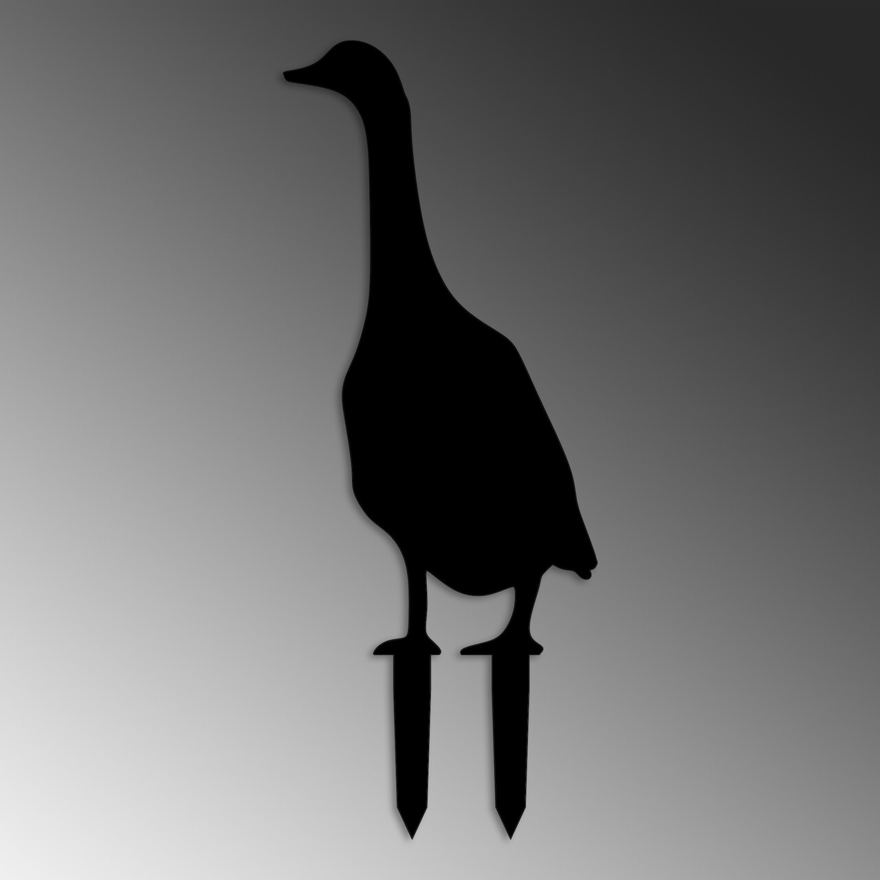 Obiect decorativ de grădină, Goose 04, 65x26 cm, Negru - view 5