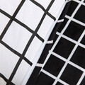 Lenjerie de pat dubla Reyes, Homla, 3 piese, 200x220 cm, bumbac, alb/negru