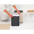 Cos de rufe, Brabantia, Bo Small, 12 L, 23x29.5x37.5 cm, otel, bej