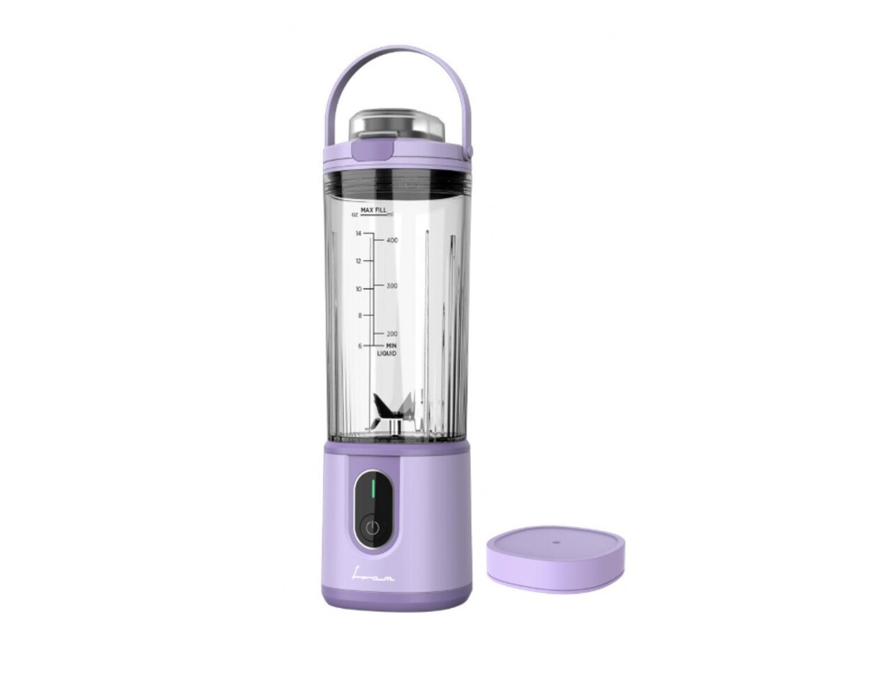 Blender portabil Fram, 7.4V, 400 ml, mov - 1 | YEO
