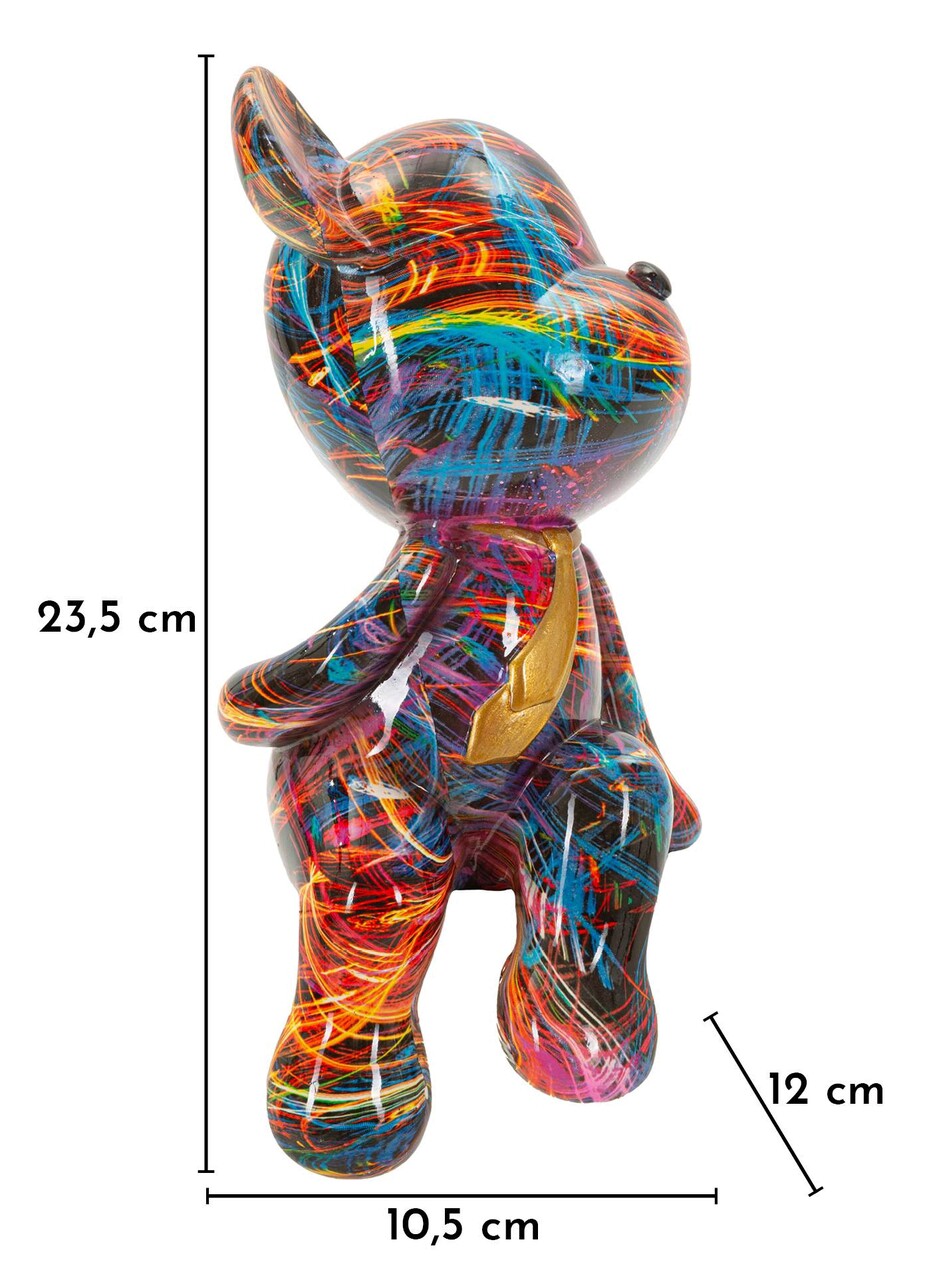 Decoratiune, Mauro Ferretti, Orsetto Psyco -A, 10.5x12x23.5 cm, polirasina, multicolor - imagine 7