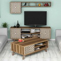 Set mobilier living, Hommy Craft, İnci, Nuc/Alb
