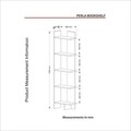 Biblioteca Perla, Tera Home, 48.5x22x170 cm, alb