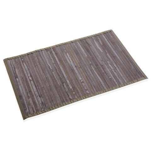 Covoras de baie bambu gris ciaro, versa, bambus, verso polipropilena, 50x80 cm