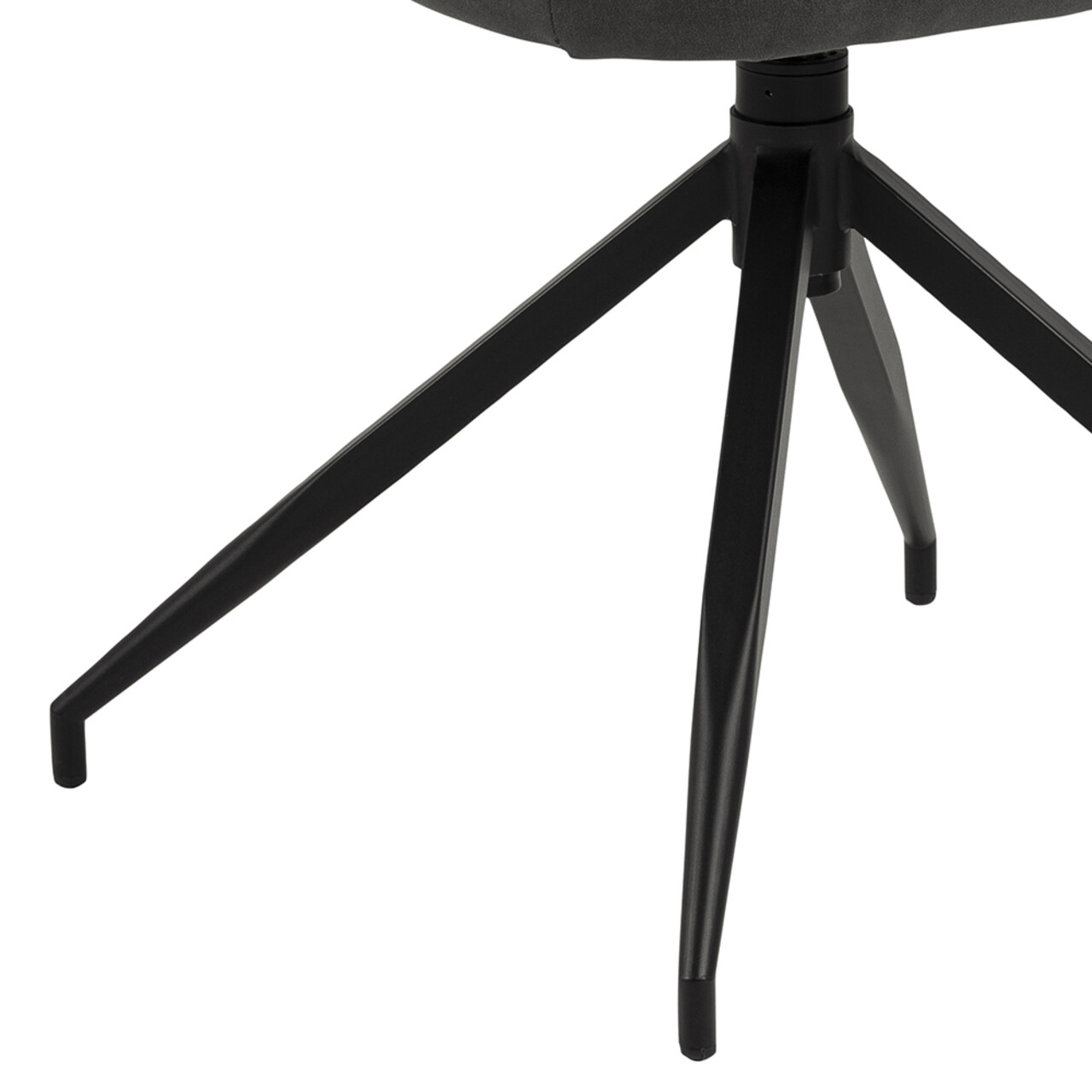 Scaun Brenda, Actona, 58x54.5x84.5 cm, rotativ, poliester/otel, antracit - view 2