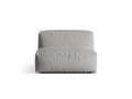 Modul pentru canapea, 1 loc, Martina-169, Micadoni Home, 92x106x75 cm, tesatura structurata catifelata, gri deschis