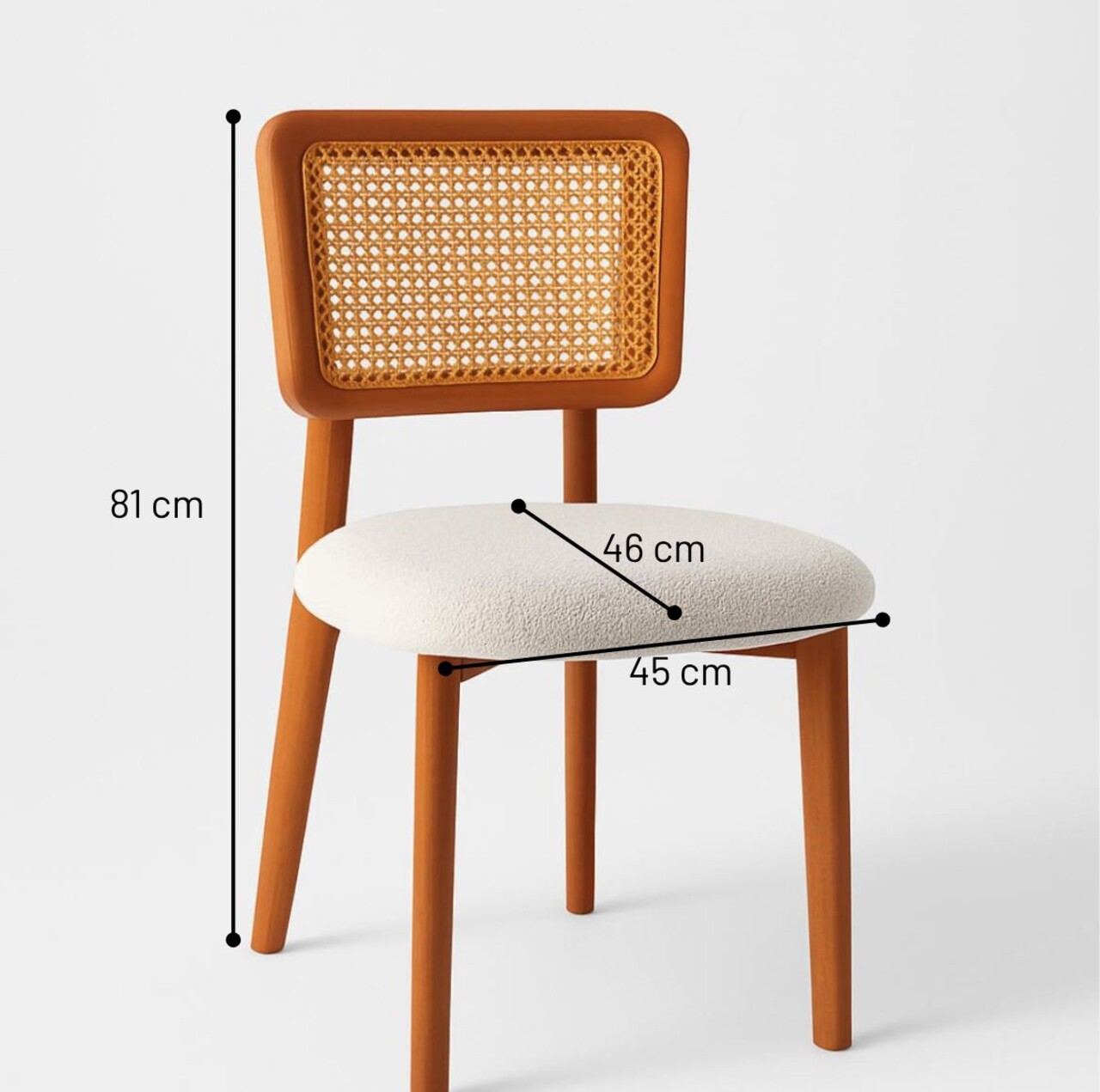 Set masa extensibila si 4 scaune, Fairfax, Natura, Alb lemn / Stejar