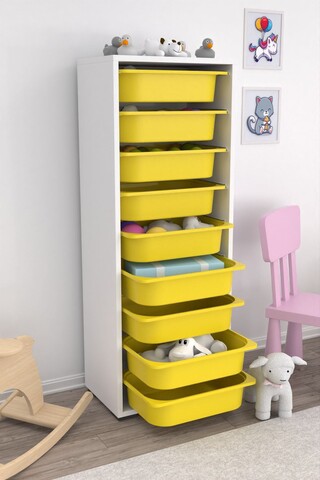 Dulap multifunctional, Estella, Zola 9N, Alb / Galben