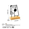 Decoratiune, Serenity, 26x8x17 cm, Metal, Lemn/Negru