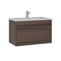 Dulap de baie cu chiuvetă, Hanah Home, Side 85 v2, Maro inchis