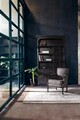 Biblioteca cu scara Jefferson, Bizzotto, 143.5x40.6x233.7 cm, lemn de mango, negru