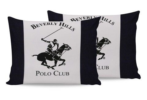 Set 2 fete de perna, 50x80 cm, 100% bumbac ranforce, Beverly Hills Polo Club, BHPC 027, albastru inchis