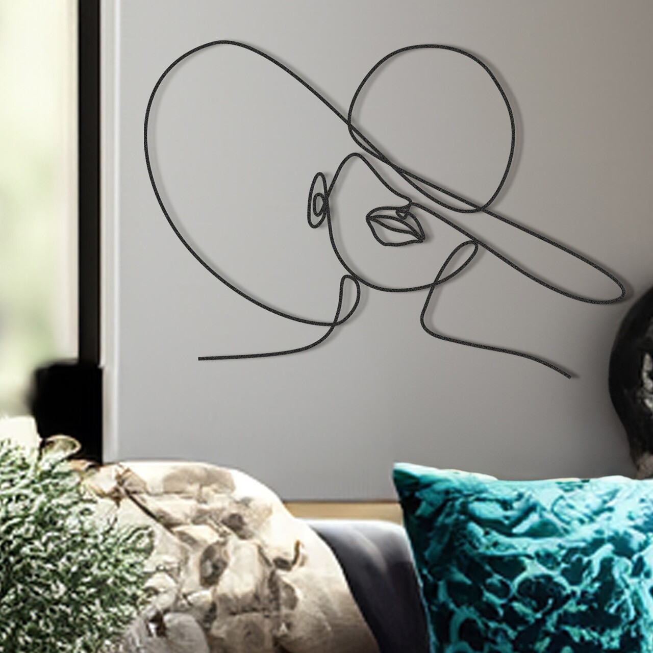 Decoratiune de perete, RT-NMD-026, Dimensiuni: 58,5 x 41 cm, Negru