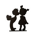 Decoratiune de perete Kiss, Maison in Design, 45x51 cm, otel