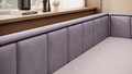 Canapea extensibila brat dreapta 3 locuri, ELTAP, Fulgeo, 214x82x77 cm, lemn/catifea din poliester, bej/mov