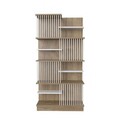 Corp biblioteca, Zena Home, Arya, 80x160x24.6 cm, PAL, Stejar / Alb