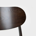Scaun Nergu, Homla, 46x54.2x80 cm, poliester/lemn, maro inchis/bej