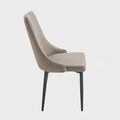 Scaun Logan, Homla, 59x47x93 cm, MDF/metal/ catifea din poliester, bej inchis