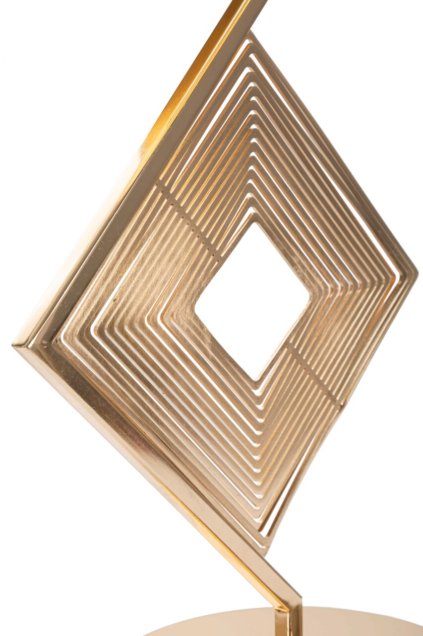 Lampa de masa Move, Mauro Ferretti, Ø30 x 56 cm, 1 x E27, 40W, fier/textil, auriu/alb - 2 | YEO