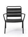 Scaun pentru gradina Marlyn, Bizzotto, 65 x 74 x 71 cm, otel, finisaj mat, gri carbune
