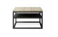 Masuta de cafea ELTAP, Lupe, 75x75x46 cm, otel/PAL, negru/sonoma