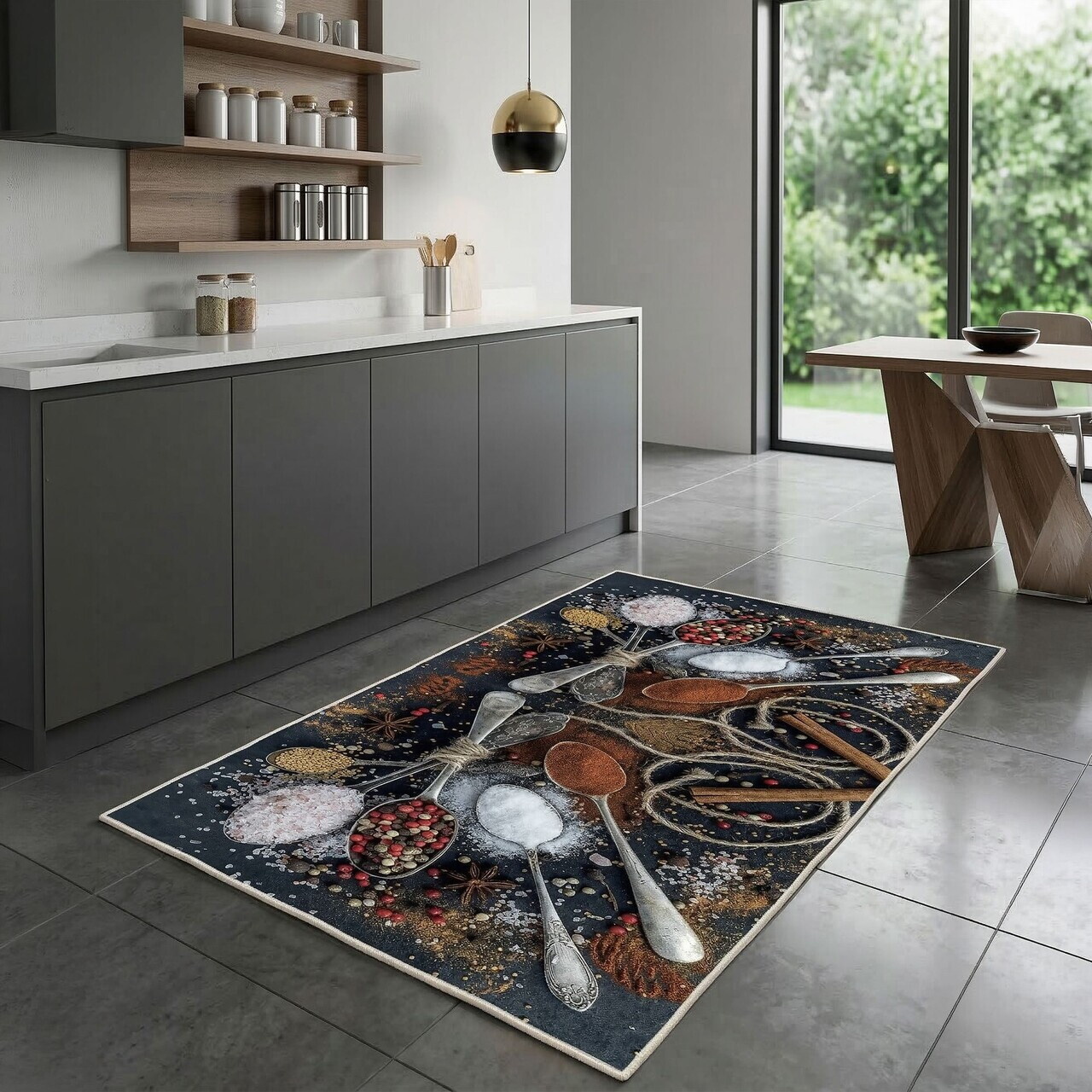 Covor Hmnt536 80x200 cm Poliester Multicolor
