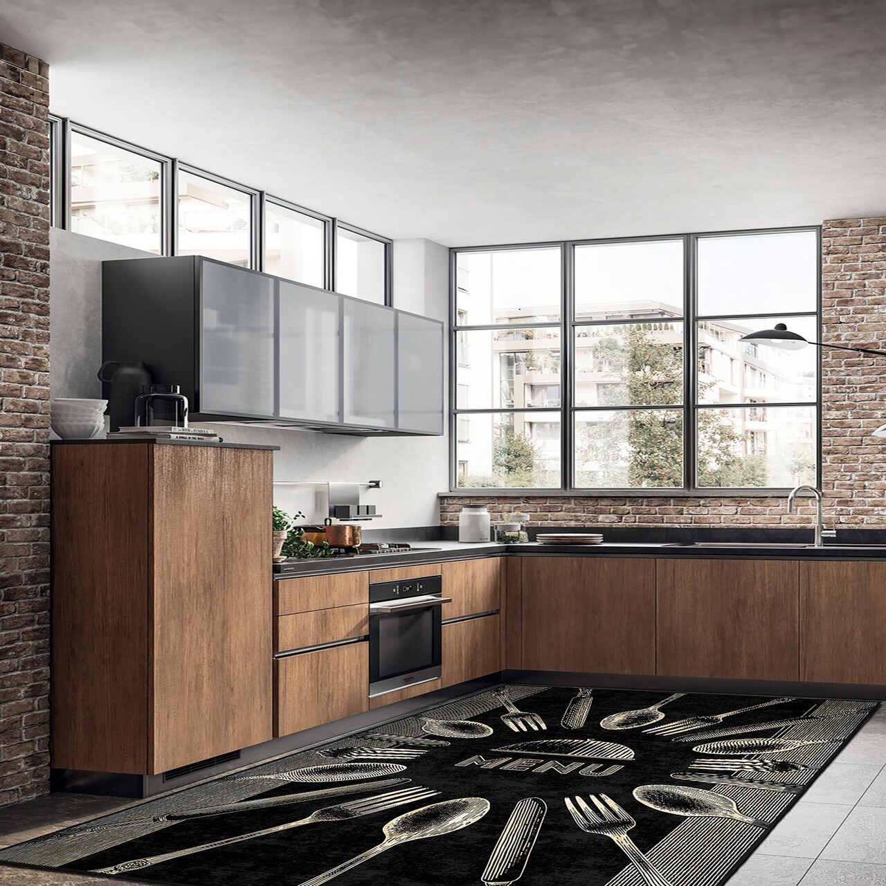 Covor (120 x 180), Wookece1686, 120x180 cm, Negru - view 2