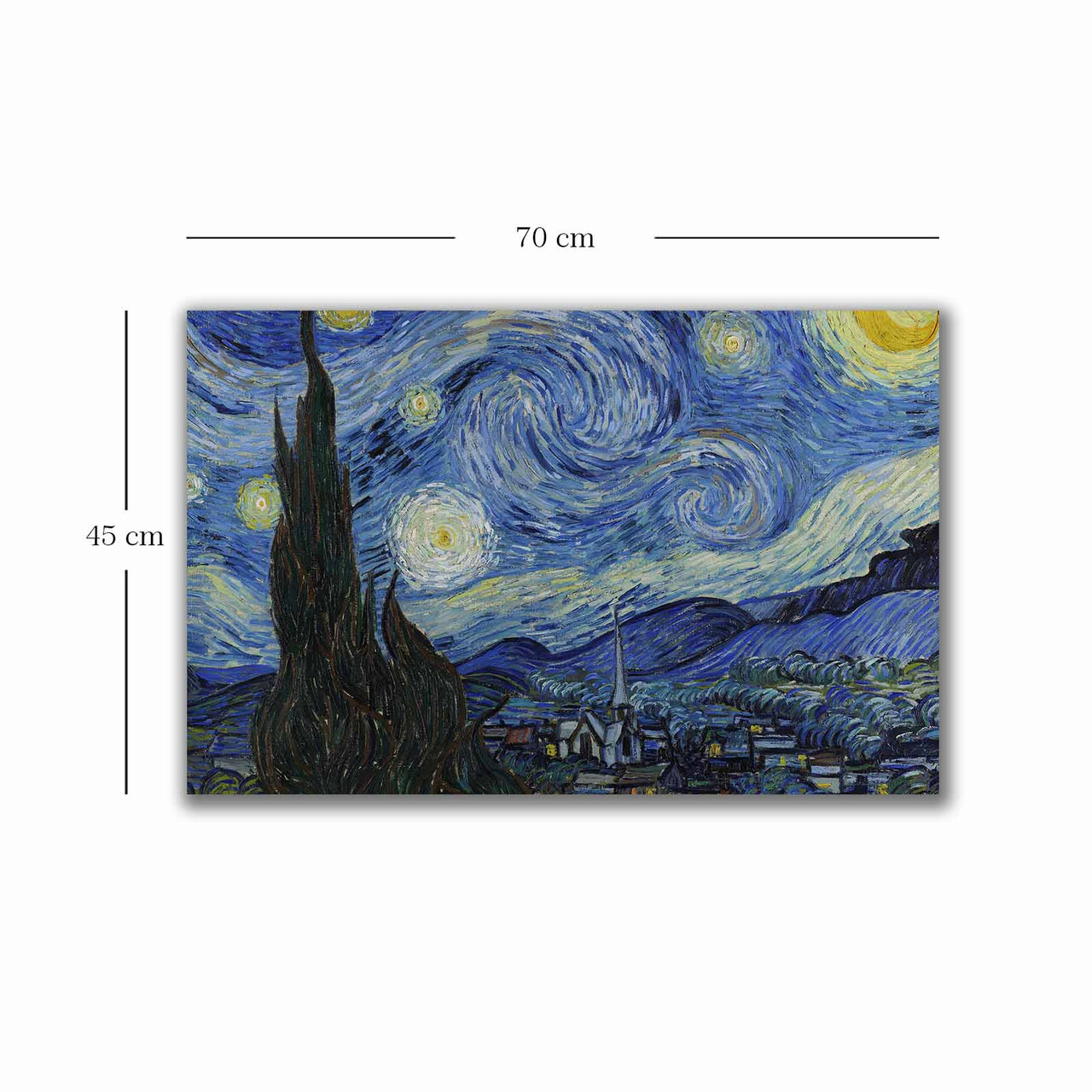 Tablou decorativ, 4570VANGOGH074, Canvas, Lemn, Multicolor