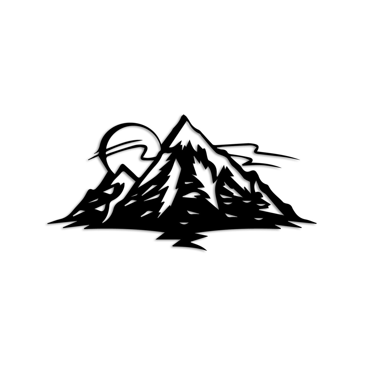 Decoratiune de perete, Mountain 25, Dimensiuni: 62 x 31 cm, Negru — imaginea 5
