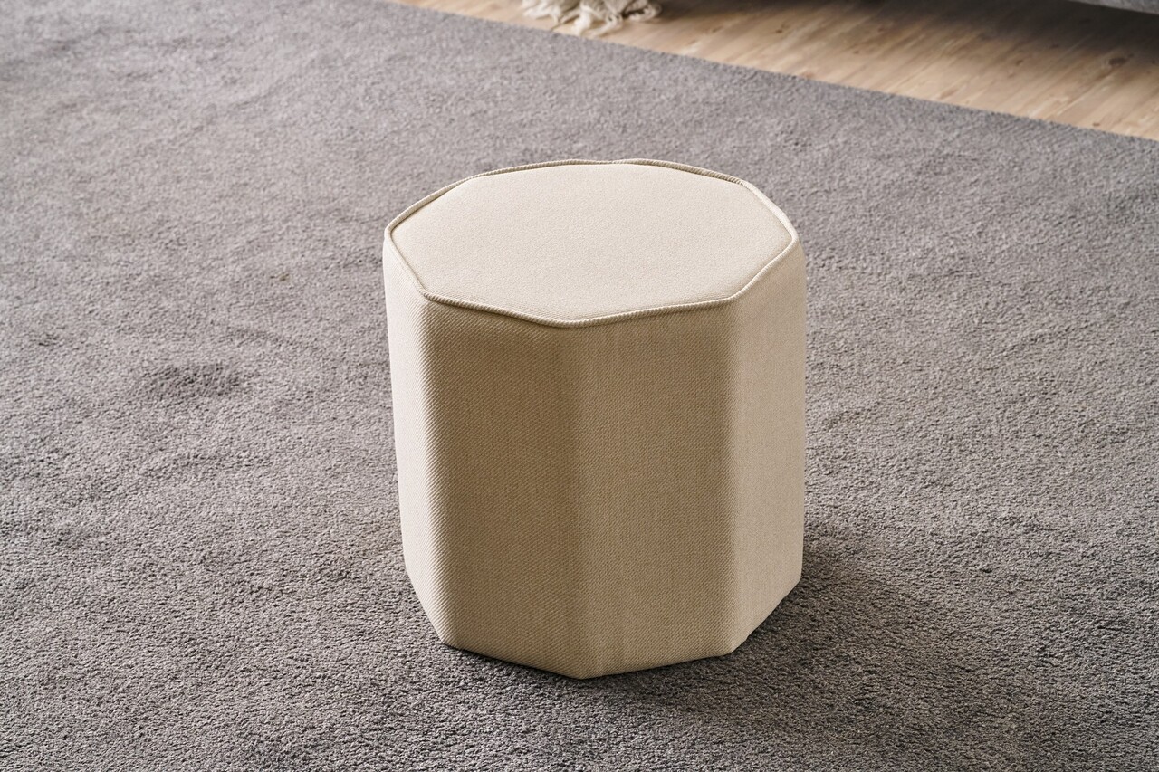 Taburet, Atelier del Sofa, 825BLC5160, Lemn, Crem - view 2