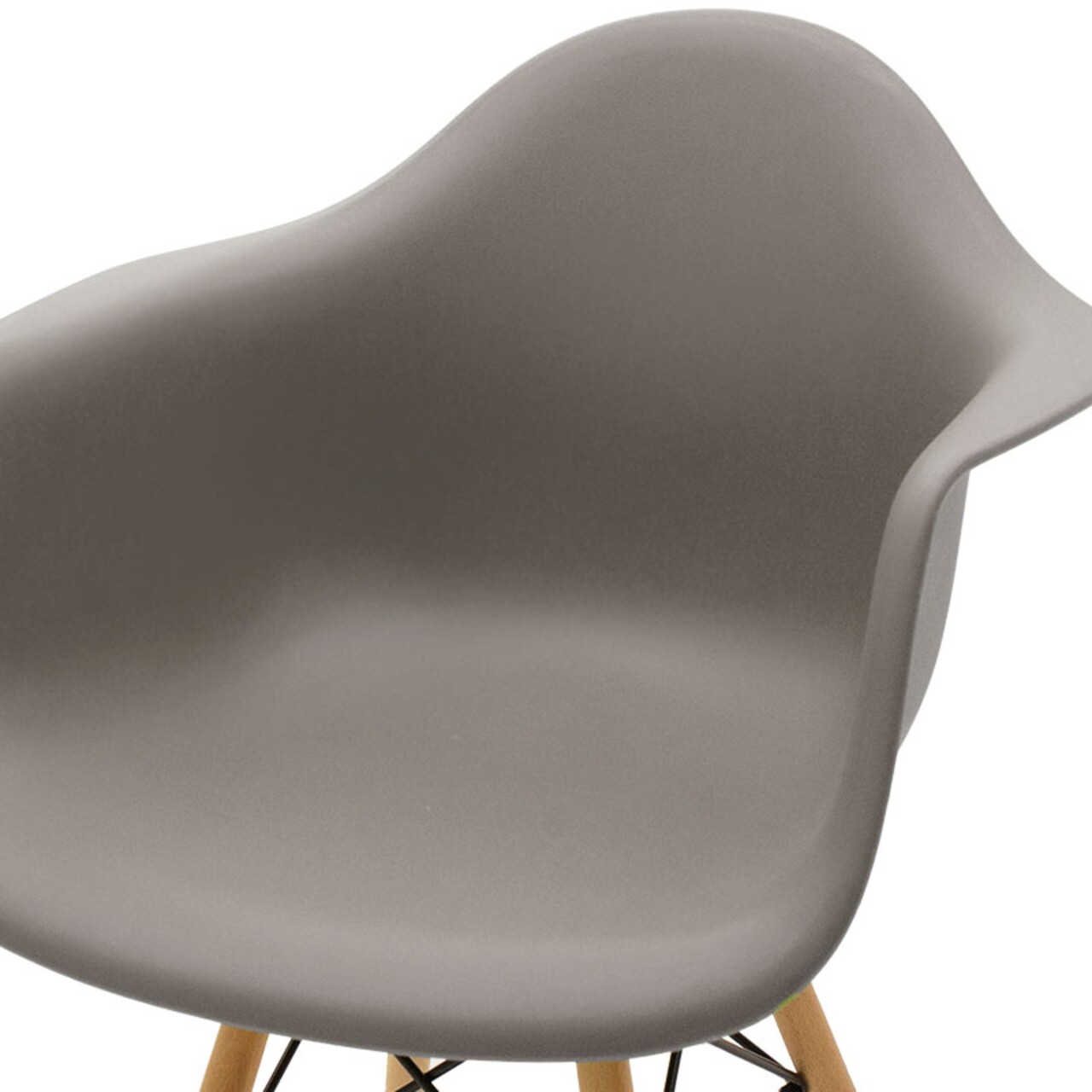 Scaun Julia Armchair, Pakoworld, 62x60x78.5 Cm, Lemn De Fag/polipropilena, Gri