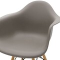 Scaun Julia Armchair, Pakoworld, 62x60x78.5 cm, lemn de fag/polipropilena, gri