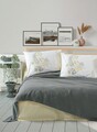 Set cuvertura de pat dubla Pique, 4 piese, 220x240 cm, 100% bumbac, Cotton Box, Lori, antracit