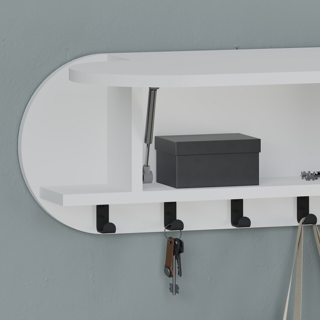 Umeras, Decortie, Kroma Hanger, 84x28 cm, PAL, Alb