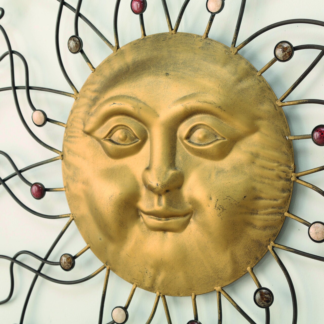 Decoratiune De Perete Sonne, Boltze, 74 Cm, Fier, Auriu