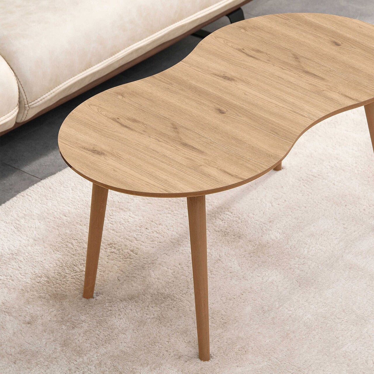 Masuta de cafea, Hanah Home, Moon, 99x45x54 cm, Stejar - imagine 2